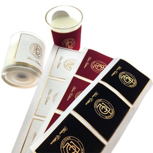 Custom Printed Logo Pvc Adhesive Sticker <b>Waterproof</b> Private <b>Label</b> Scented Candle for Cosmetic Packaging - Product Image 6