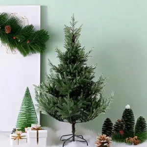 2022 New style Wholesale Customized Fashionable Artificial White 7ft Pretty White Artificial Noble lit Christmas Tree