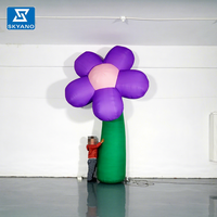 Modèle de fleur à thème floral personnalisé Sculpture de fleur debout gonflable publicitaire pour la décoration d'événements
