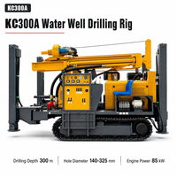 Foreuse hydraulique complète sur chenilles pour puits d'eau KC300A, profondeur 300m, machine de forage de 140-325mm