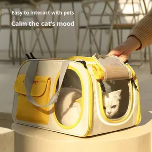 牛津猫和小型犬便携式轻便大容量抗压防光单肩宠物背包 - Product Image 1