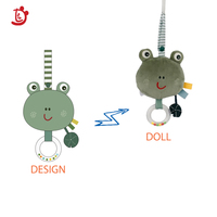 Usine En Gros Kawaii Grenouille Animation Conception Animal En Peluche Jouet Bébé En Peluche Lit Suspendu Hochet pour 0-12 Mois Poussette Jouet