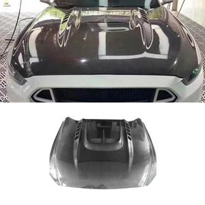 Cubierta de motor con apariencia de fibra de carbono real para Ford Mustang KT 2015-2022, kit de carrocería, accesorios para automóvil - Product Image 1