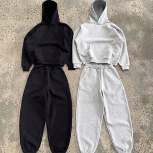 TOPSHOW Garment Hoodies Manufacturer Custom Blank <b>Plain</b> <b>Sweatshirt</b> Baggy 500 Gsm Cotton Fleece Heavyweight Oversized Hoodie - Product Image 6