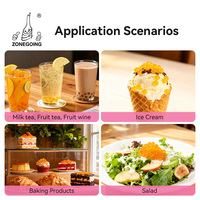 Billes de tapioca éclatantes Zonegoing 130g saveur fruit de la passion avec sirop de sucre pour bubble tea et additifs pour cocktails, origine Guangdong