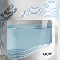 Pochette souple personnalisée avec bec verseur pour assouplissant textile, revitalisant lessive, recharge liquide 900ml