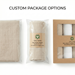 Manta Envolvente de Muselina de Bambú Orgánico Personalizada al por Mayor, 120*120cm, para Recién Nacidos, Doble Gasa, para Bebés - Product Image 5