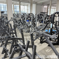 Machine de musculation réglable pour presse à jambes et soulevé de mollets assis, en acier, noire, à charge par plaques