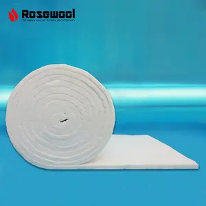 Manta de fibra cerámica 1260 1430c, 100mm de espesor, aislamiento impermeable de alta densidad, manta de cerámica de silicato de aluminio