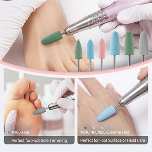 Ensemble de forets à ongles avec support à 16 trous, forets en caoutchouc de silicone pour pédicure, manucure, ponçage et polissage du gel - Product Image 4