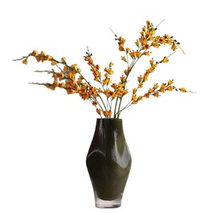 Moderno Florero de Vidrio Verde Oscuro, Exquisito Florero Decorativo de Vidrio Creativo - Product Image 5