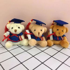 12cm Doctor Bear Plush Keychain Soft PP Cotton Cartoon <b>Doll</b> Children's Bag Pendant <b>Accessory</b> for Girls - Product Image 2