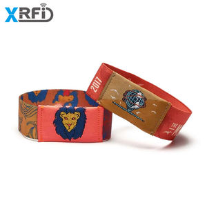 Venta al por mayor de fábrica, pulseras de tela elástica de 13,56 MHz, pulsera RFID impermeable, pulsera de pago NFC pasiva grabable - Product Image 4