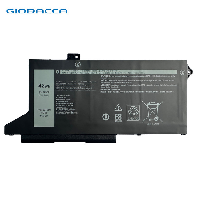 Factory Wholesale Replacement Laptop Battery WY9DX for DELL Latitude14 5420 5520 15 3560 Notebook Battery Stock