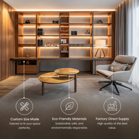 Armoire à vin en bois massif sur mesure, armoire à vin moderne de luxe avec porte en verre et éclairage LED pour le salon