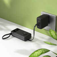 OEM ODM, batterie externe multifonctionnelle de 10000 mAh, sortie 30 W, câble intégré, chargeur de montre sans fil, mini chargeur portable