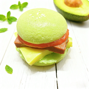 Jouet alimentaire anti-stress en forme de hamburger à presser, jouet à rebond lent en forme de pain pour enfants - Product Image 2