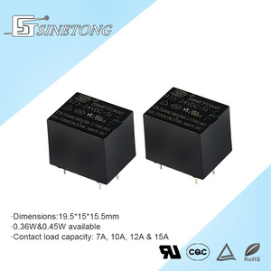 Relais de puissance industriels miniatures SINETONG 973-24VDC pour circuits imprimés, 15A SPST SPDT, étanches, haute puissance, contact de charge, 4 broches, électroniques - Product Image 6