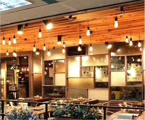 Đèn <span class=keywords><strong>LED</strong></span> dây tóc có thể điều chỉnh độ sáng PF>0.9 không nhấp nháy <span class=keywords><strong>ST64</strong></span> 6W Đèn cổ điển cổ điển trong suốt phủ sương ES phủ khói thủy tinh màu hổ phách - Product Image 6