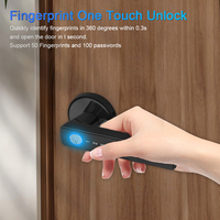 Cerradura Digital Inteligente Camakt 2026 para Puerta de Aluminio y Madera, con Huella Dactilar, Manija con Llave, Wi-Fi, Código en la Nube, App Tuya, Grado C