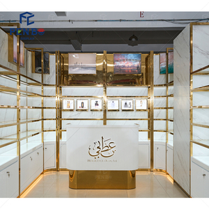 カスタムロゴ香水店ディスプレイカウンターとウォールショーケースエレガントな香り化粧品ユニークな香水店インテリアデザイン - Product Image 1