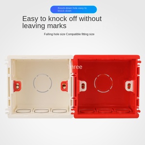 Type carré blanc bleu rouge pvc boîte de commutation murale électrique pour raccords de conduit boîte de jonction de butée assemblable - Product Image 2