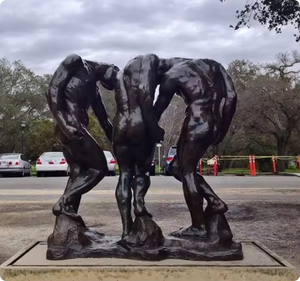 Statue en <span class=keywords><strong>bronze</strong></span> personnalisée Auguste <span class=keywords><strong>Rodin</strong></span> Groupe Trois Tonalités pour l'installation artistique en espace public et la décoration <span class=keywords><strong>de</strong></span> jardin - Product Image 4