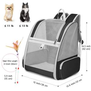 Kediler köpekler için taşınabilir nefes küçük evcil hayvan sırt çantası üç çıkışları naylon kumaş açık seyahat için sahip hayvan desen - Product Image 4