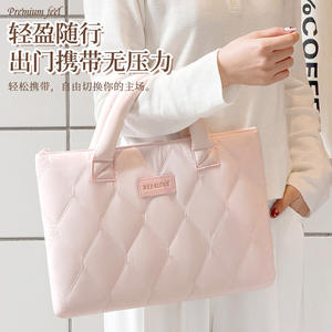 Sac pour ordinateur portable Beilian 14 pouces en nylon antichoc pliable avec poignée Bleu Gris Rose Beige Hiver 2025 - Product Image 5