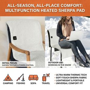 Cojín Térmico USB Mydays Tech 3-Heat <span class=keywords><strong>de</strong></span> Felpa Suave para Camping, Pesca, Sofá, Oficina, Viajes - Product Image 3