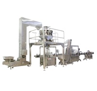 Ligne de machines d'emballage automatiques de haute précision pour le remplissage, le bouchage et l'étiquetage de boîtes/bouteilles de granulés pour les noix/bonbons/riz/popcorn
