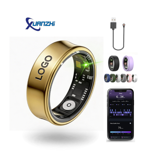 SHR OEM K3 Smart Ring Mental Wellness Meditation Programs Daily Sessions Relaxation Breathing Guide Lighting IP67 Waterproof