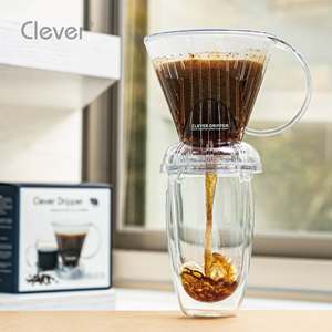 Clever Dripper Mr. Nuevo y Elegante Portavasos Translúcido Gris Trapezoidal Resistente a 100°C para Franquicias de Café, Reutilizable, Suministros B2B - Product Image 5