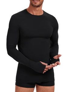 Choice Hot New Mens Bodysuit <b>Undershirts</b> Slim Shaper Onesie Vest Jumpsuits Thermal <b>Long</b> <b>Sleeve</b> Sports Bodybuilding Singlets - Product Image 1