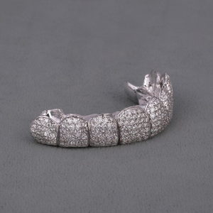 Grillz modernes en argent sterling 925 avec diamants Moissanite, bijoux dentaires personnalisés pour hommes et femmes, accessoires de luxe pour la mode streetwear - Product Image 3
