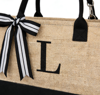 1PCS Sac fourre-tout en toile de jute personnalisé avec logo OEM, écologique, cadeau publicitaire, couleur de couture, sac fourre-tout en jute vierge