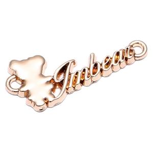 Lettre en alliage de zinc moulé sous pression avec logo et pieds pour sac à dos, quincaillerie décorative résistante aux rayures - Product Image 5