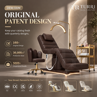 Fauteuil de soins esthétiques Turri Cosmetology, lit électrique chauffant pour soins cosmétiques, lit clinique électrique pour soins du visage, chaise de spa