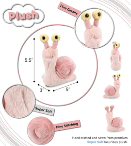 Peluche di Lumaca Rosa con Grandi Occhi, Morbido e Coccoloso, Simpatico Animale Selvatico, Regalo per Bambini e Neonati, Bambola di Lumaca Soffice Imbottita - Product Image 2