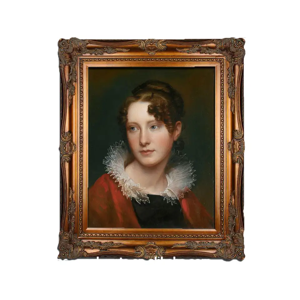 Famous Handmade Pretty Lady Portrait Oil Painting Reproduction on Cotton Canvas
