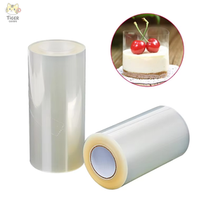 Transparante plastic taartomranding, taartband, acetaatfolie voor bakken, duurzame taartdecoratie. - Product Image 1
