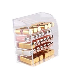 Présentoir de magasin d'autocollant cosmétique de lèvre de plexiglas clair - Product Image 1