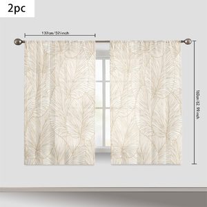 JA Haute Qualité Térylène Sheer White-Petaled Leaves Flower-like Patterns Rideaux pour Chambre à coucher Salon Décoration Valances - Product Image 5