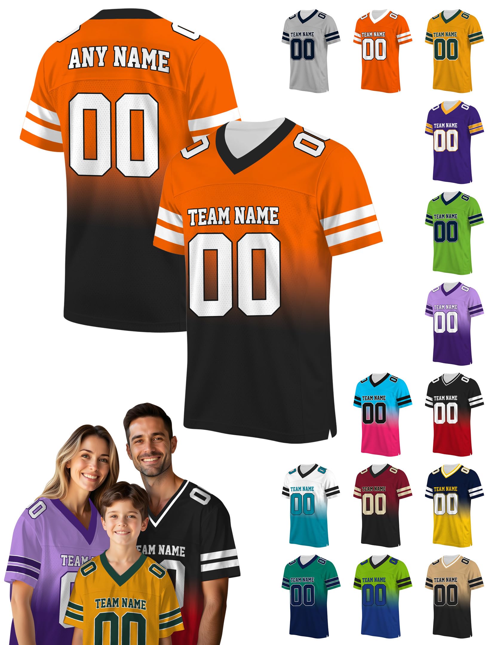Orange Black White