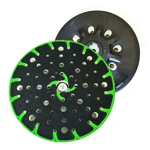 Disque de ponçage poreux rond de 150 mm (6 pouces) avec support, 49 trous, pour <span class=keywords><strong>machine</strong></span> de polissage à sec DIY domestique, plateau à papier de verre, disque de polissage <span class=keywords><strong>Festool</strong></span> Mill - Product Image 1