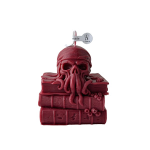 Vela perfumada con diseño de calavera, pulpo y estantería de libros, decoración oscura espeluznante para fiestas de Halloween, adorno para mesa del hogar - Product Image 5