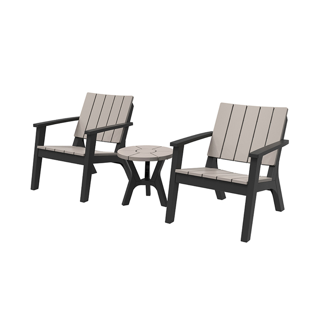 Garden Furniture Set Outdoor Chair and Table with 2 Single Chair and 1 Round Table