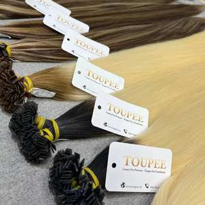 Venta al por mayor de extensiones de cabello de punta plana vietnamita alineadas con cutícula, ondulado natural, personalizable, color virgen, ondulado de cuerpo recto crudo - Product Image 1