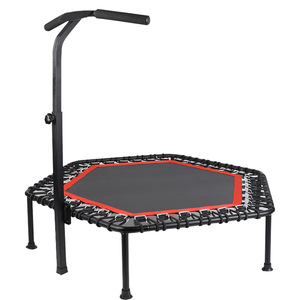 Tấm Bạt Lò Xo Tròn Tập Thể Dục Trong Nhà Gấp Gọn Chất Lượng Cao Bán Hàng Tấm Bạt Lò Xo Lục Giác Nhảy Thể Dục <span class=keywords><strong>Mini</strong></span> Có Tay Cầm - Product Image 3