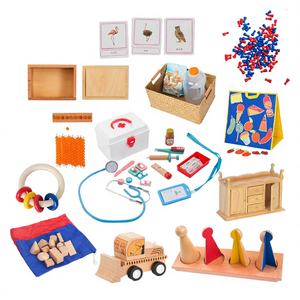Ensembles de Matériaux Pédagogiques Montessori pour Bébé Jouets Éducatifs de Qualité Supérieure en Bois Jeux pour Enfants Jouets Sensoriels Montessori - Product Image 1